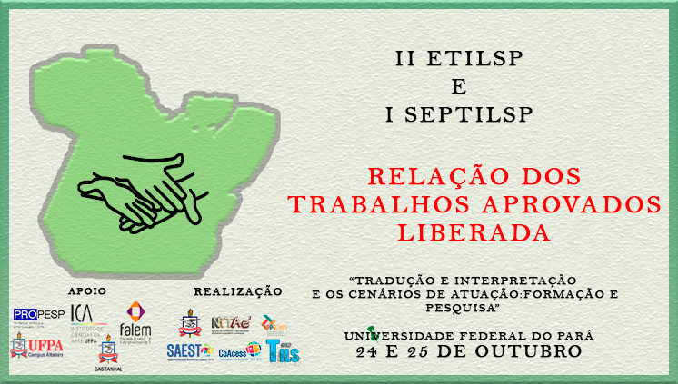 Relação dos trabalhos aprovados liberada